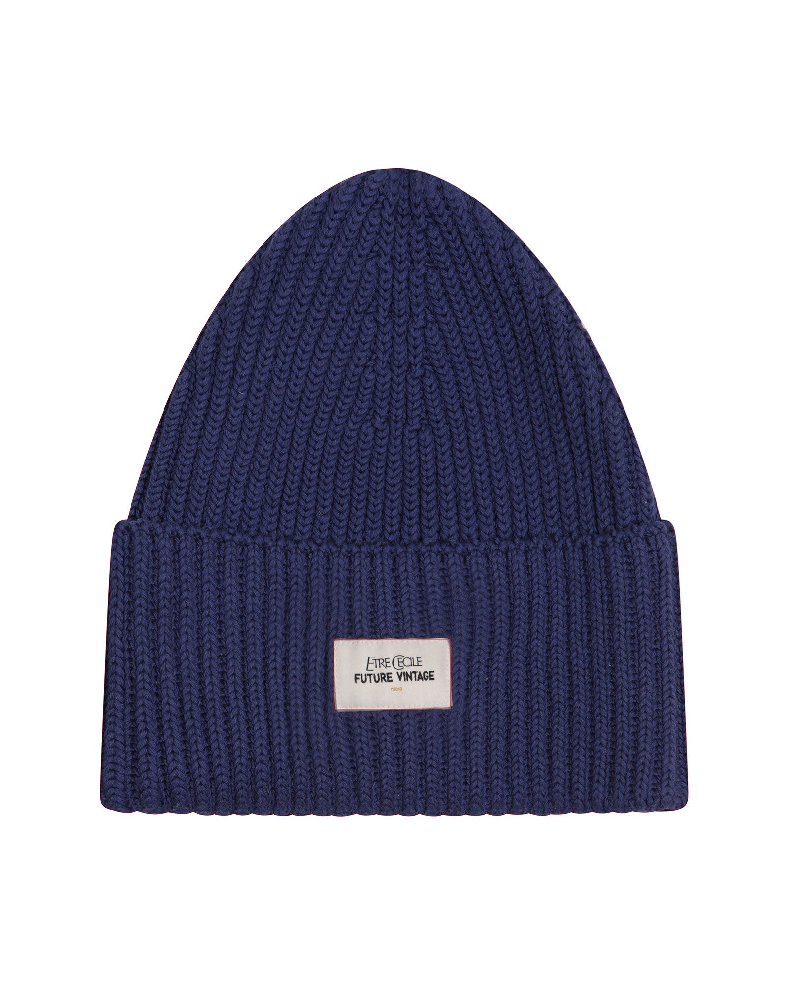 Future Vintage Cotton Beanie in Navy