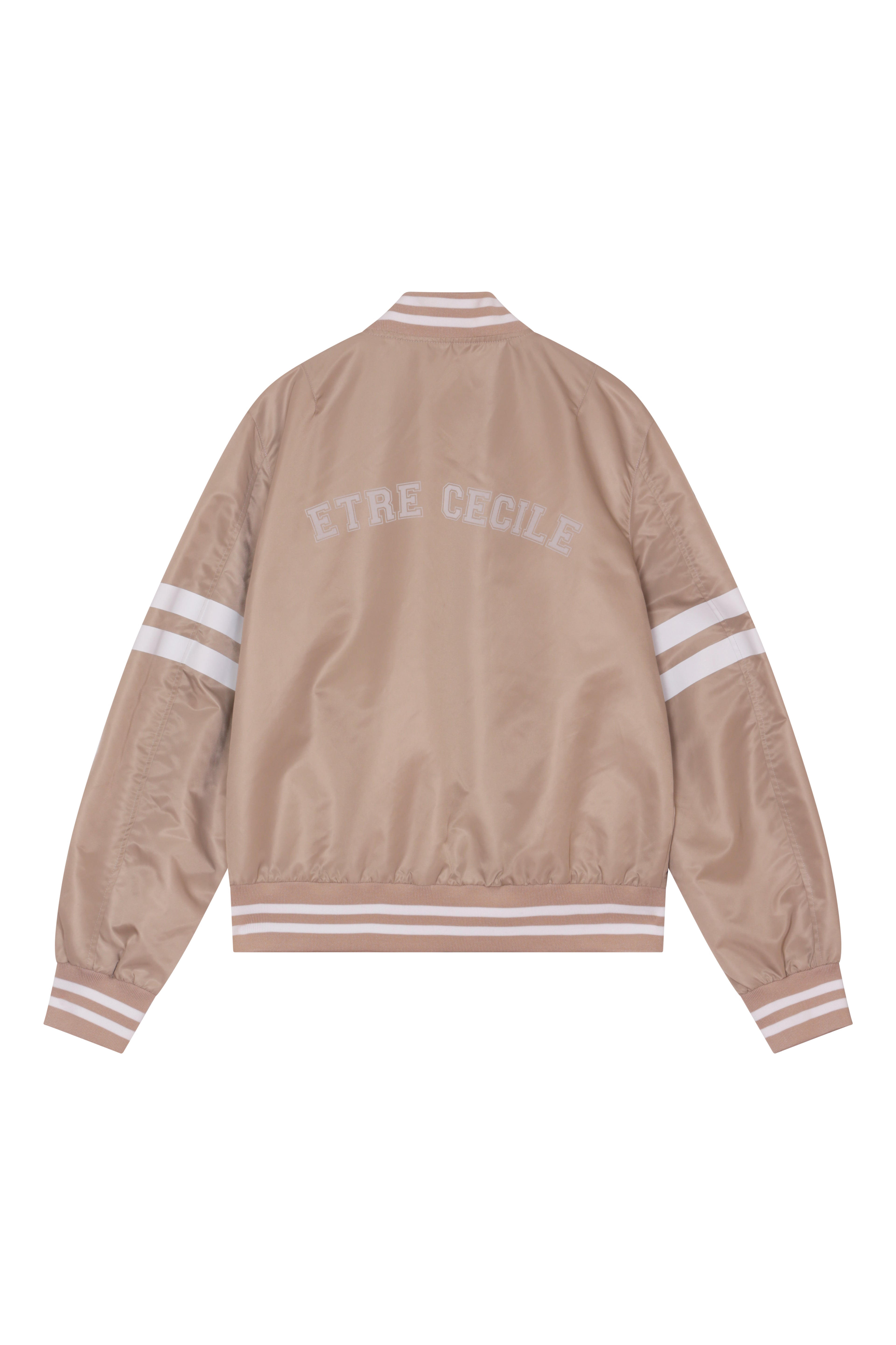 Varsity Flight Jacket in Ecru