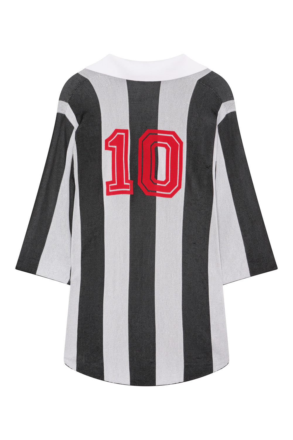 Swirl Knitted Football Jersey in Black/White