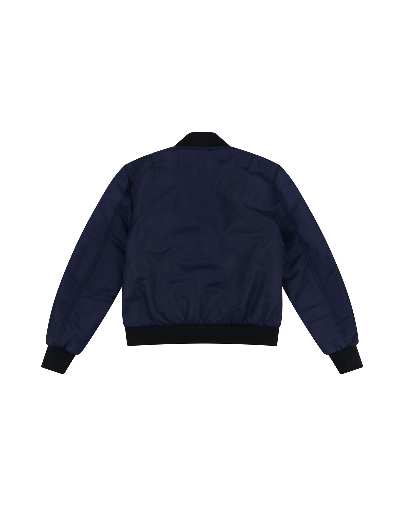 Padded Nylon Flight Jacket in Navy