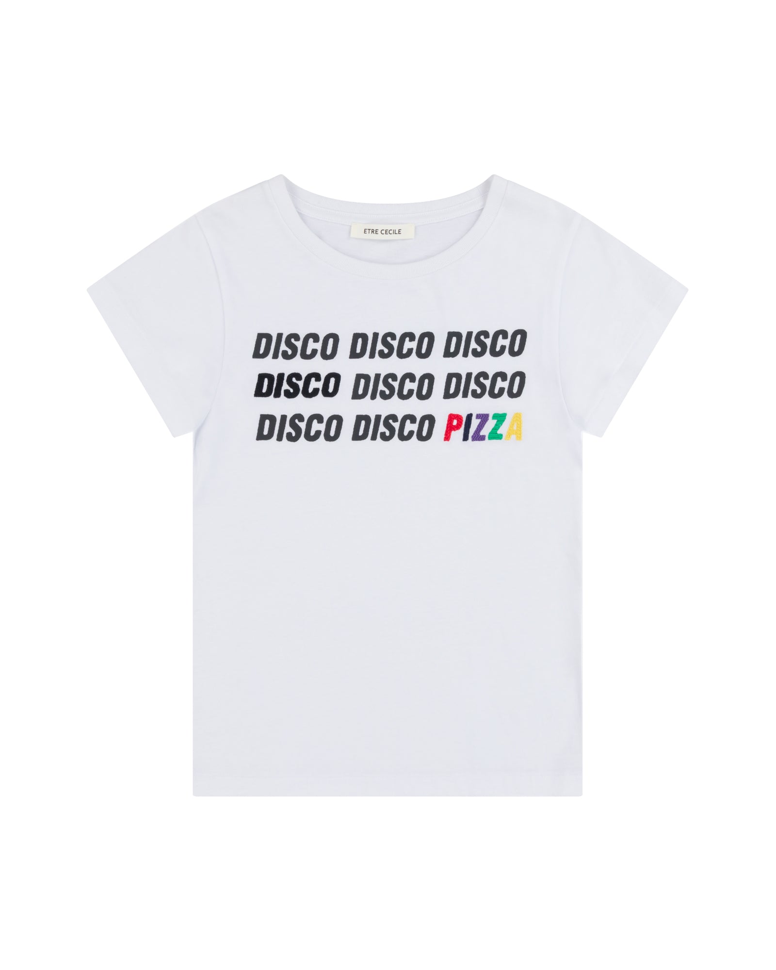 Disco Pizza Cap Sleeve T-Shirt