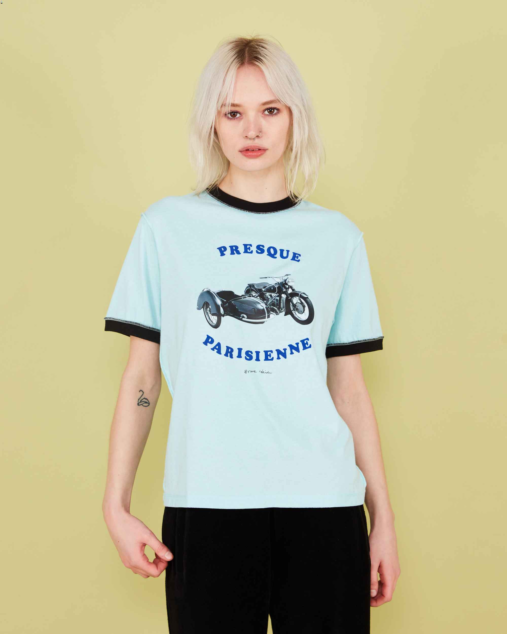 Presque Parisienne Side Car Ringer T-Shirt
