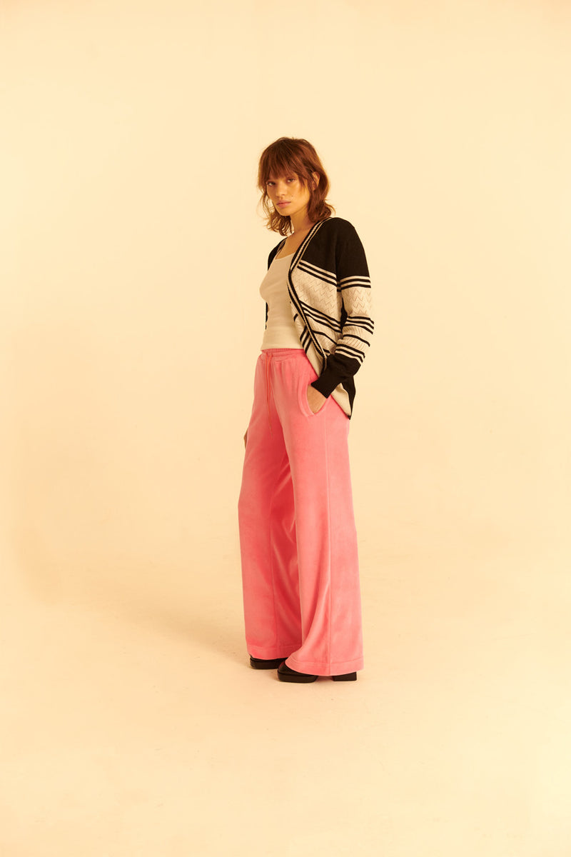 Stripe Merino Wool & Lurex Knit Cardigan