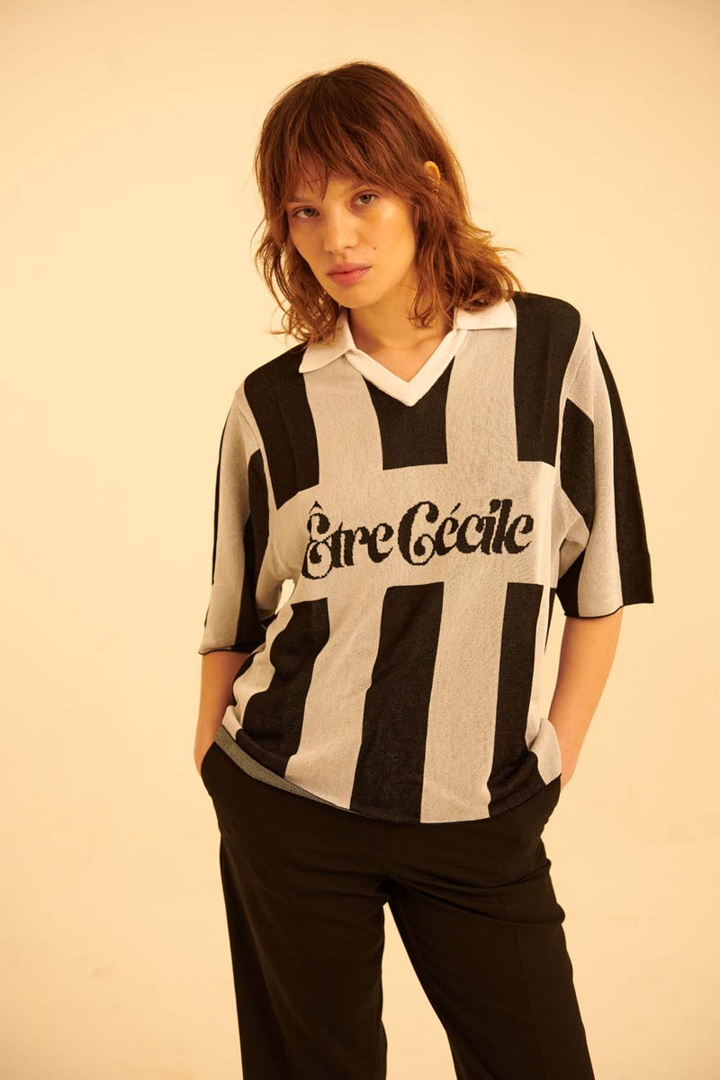 Etre Cecile Swirl Knitted Football Jersey