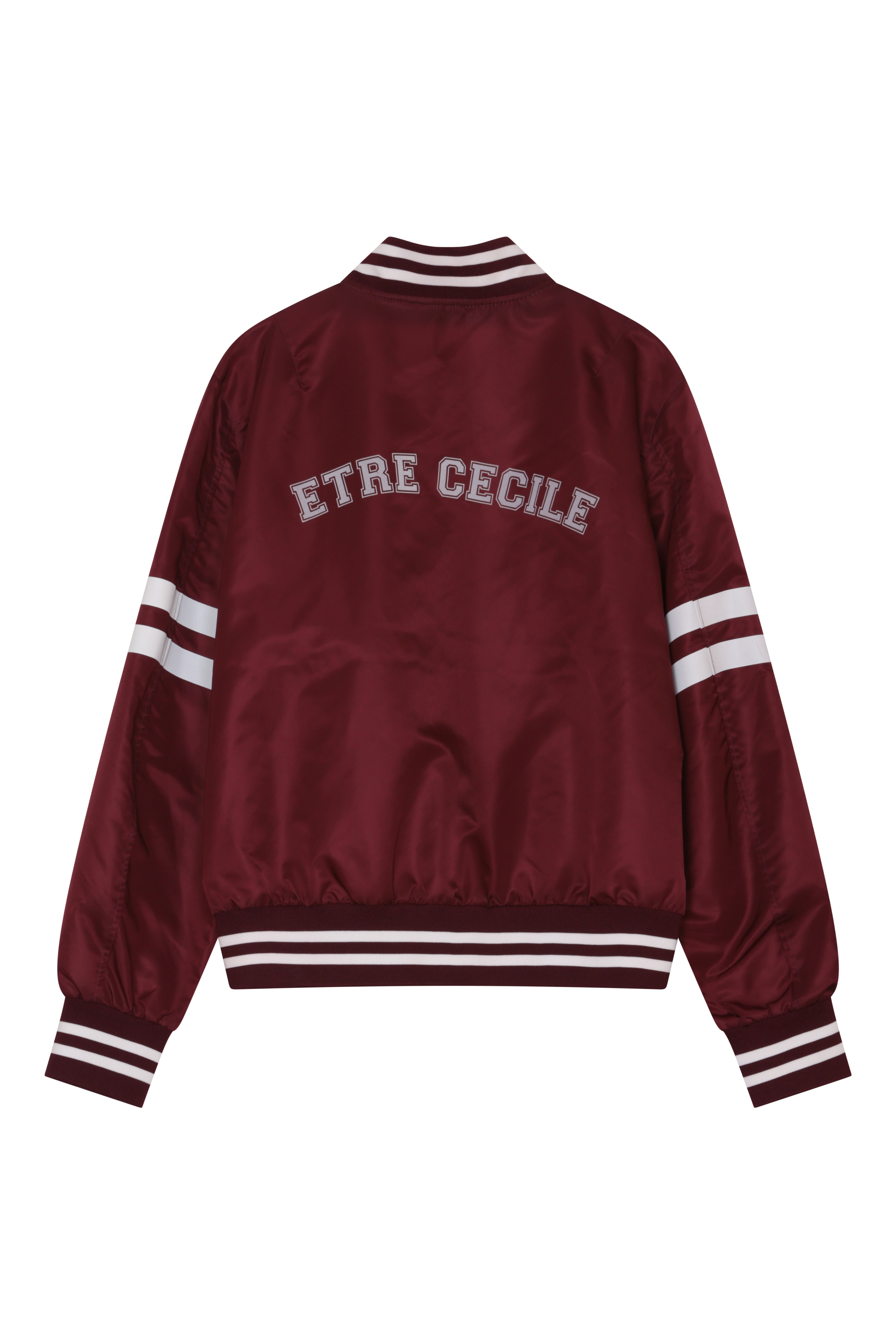 Varsity Flight Jacket in Burgundy