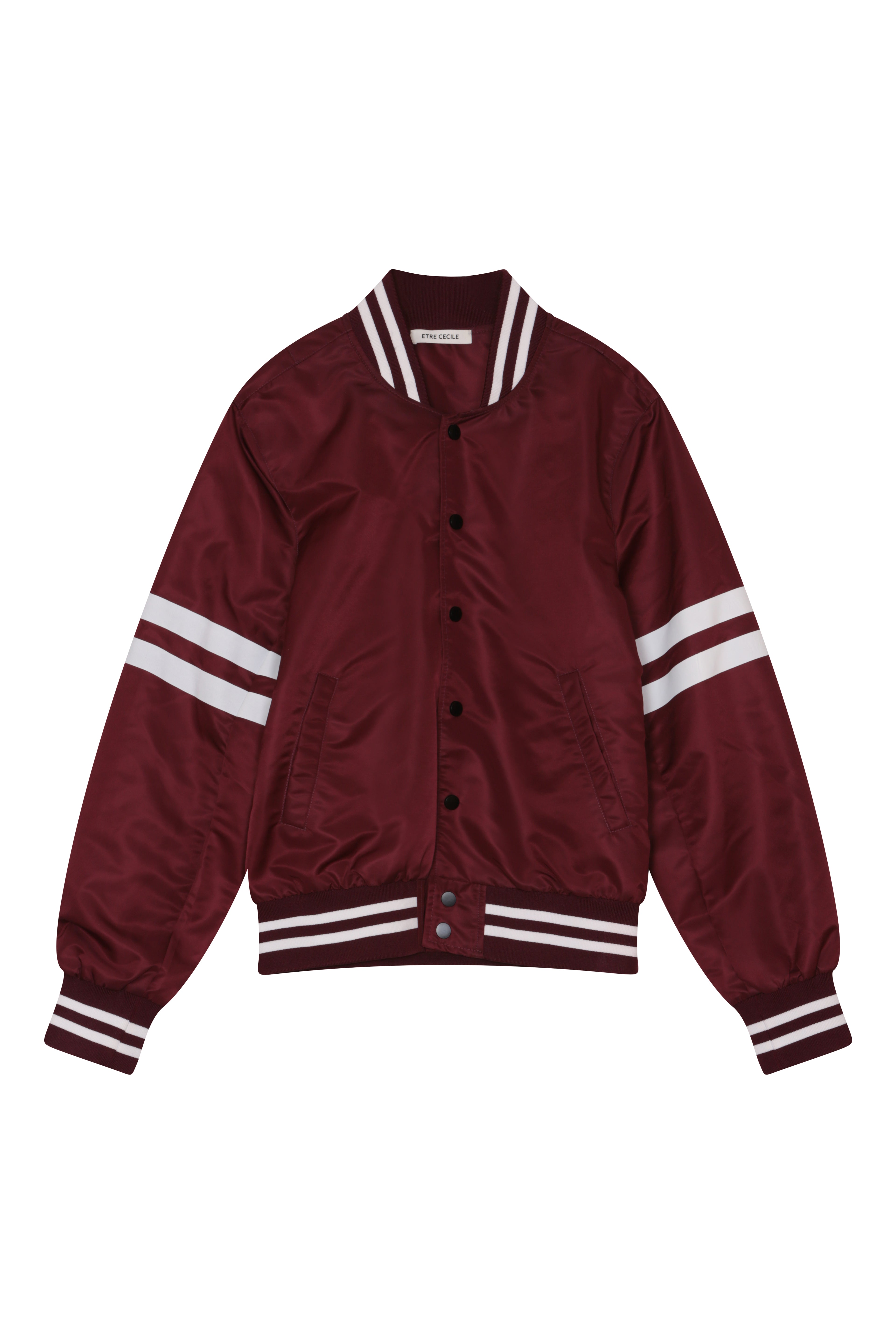 Varsity Flight Jacket in Burgundy
