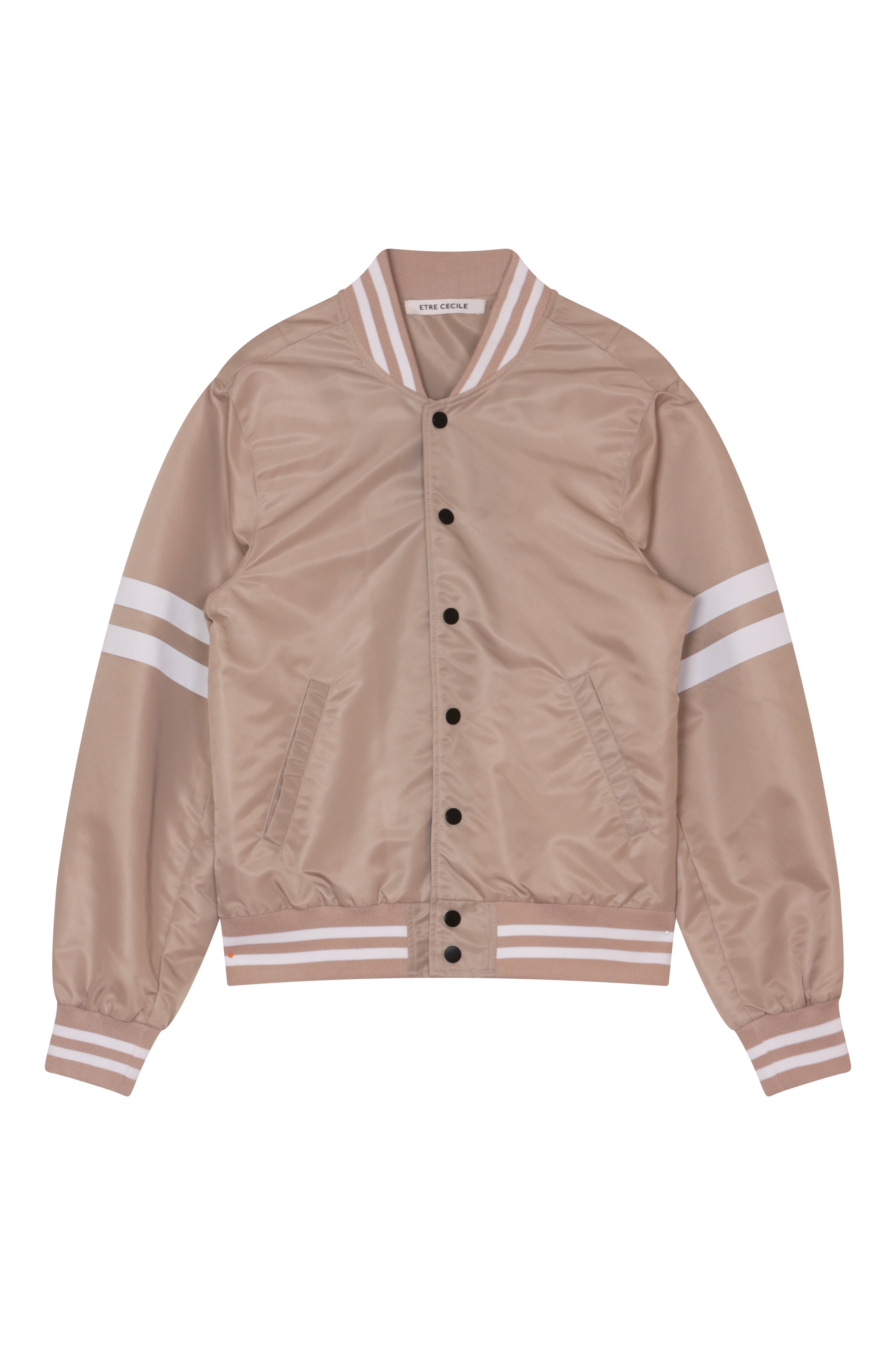 Varsity Flight Jacket in Ecru