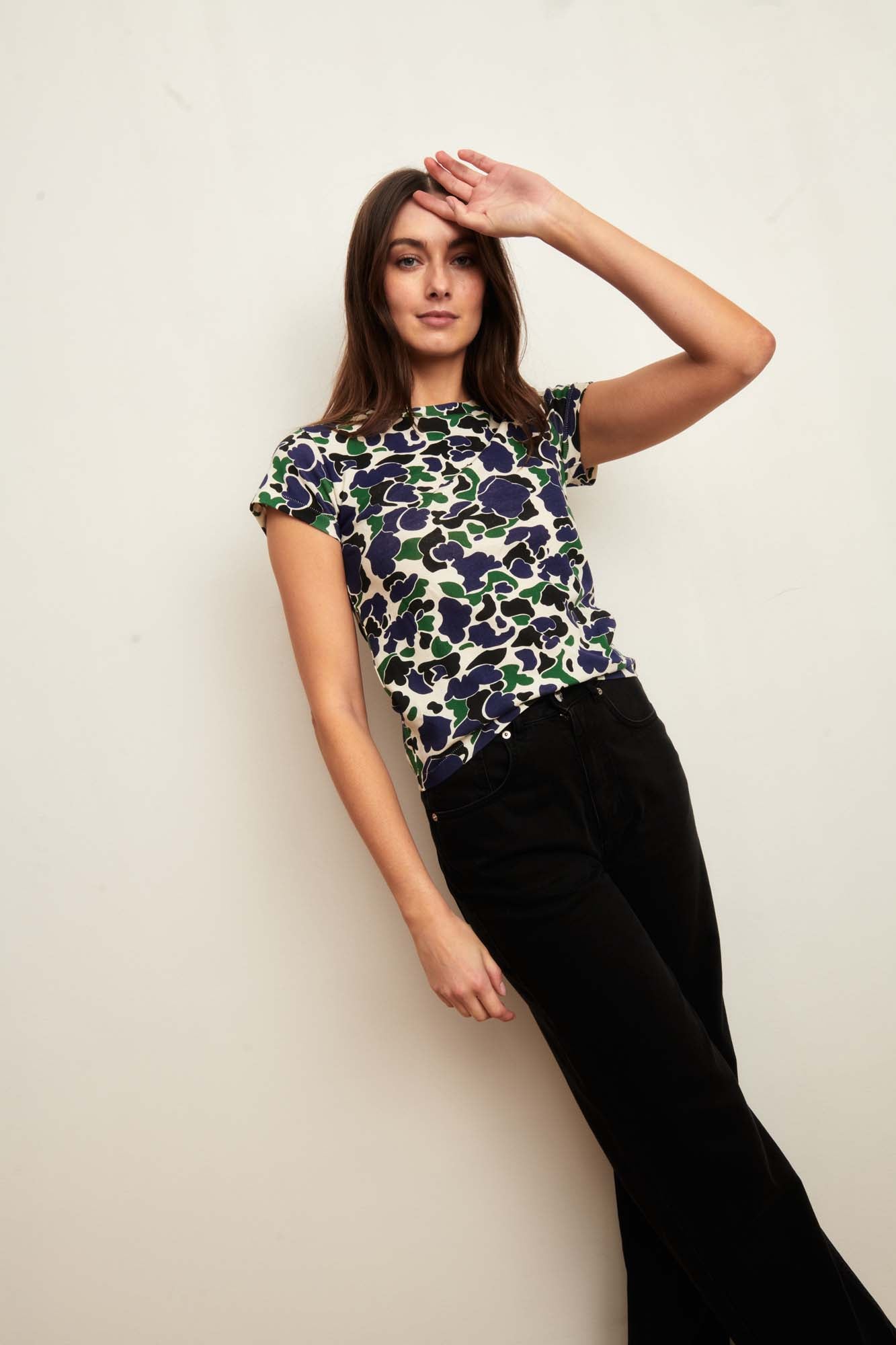 Camo Cap Sleeve T-Shirt