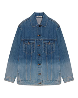 Gradient Denim Oversize Denim Jacket