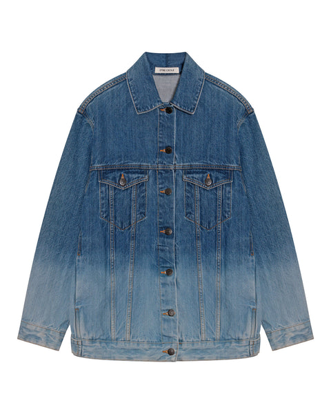 Gradient Denim Oversize Denim Jacket - Être Cécile