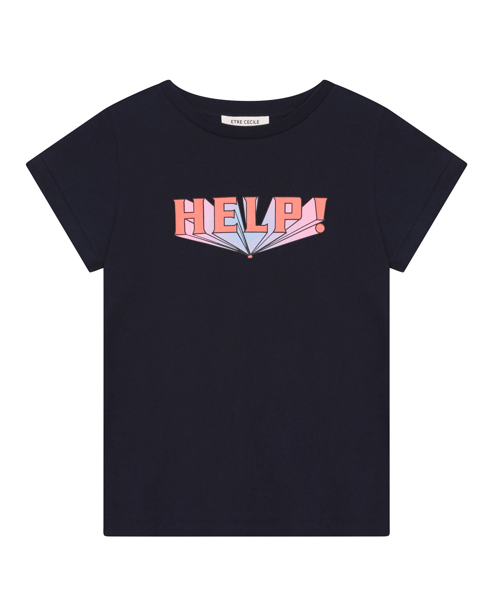 Help Gradient Cap Sleeve T-Shirt