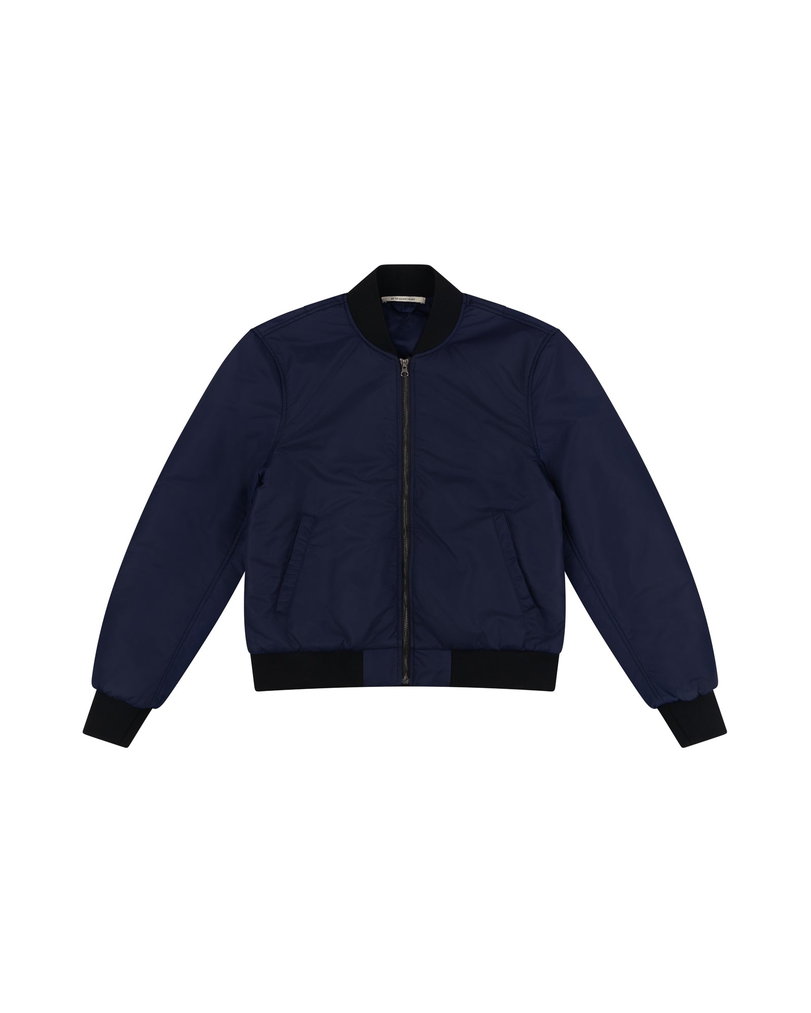 Padded Nylon Flight Jacket in Navy