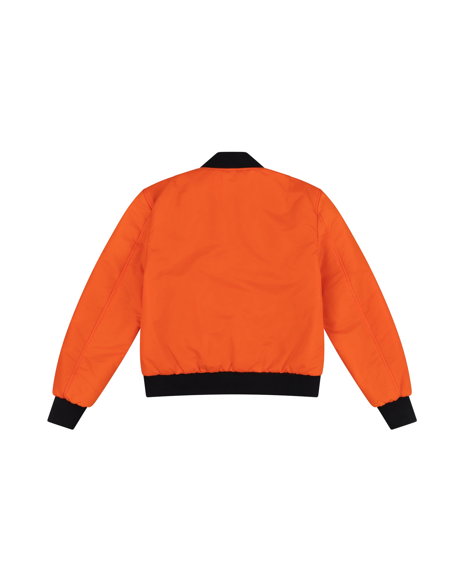 Padded Nylon Flight Jacket in Orange