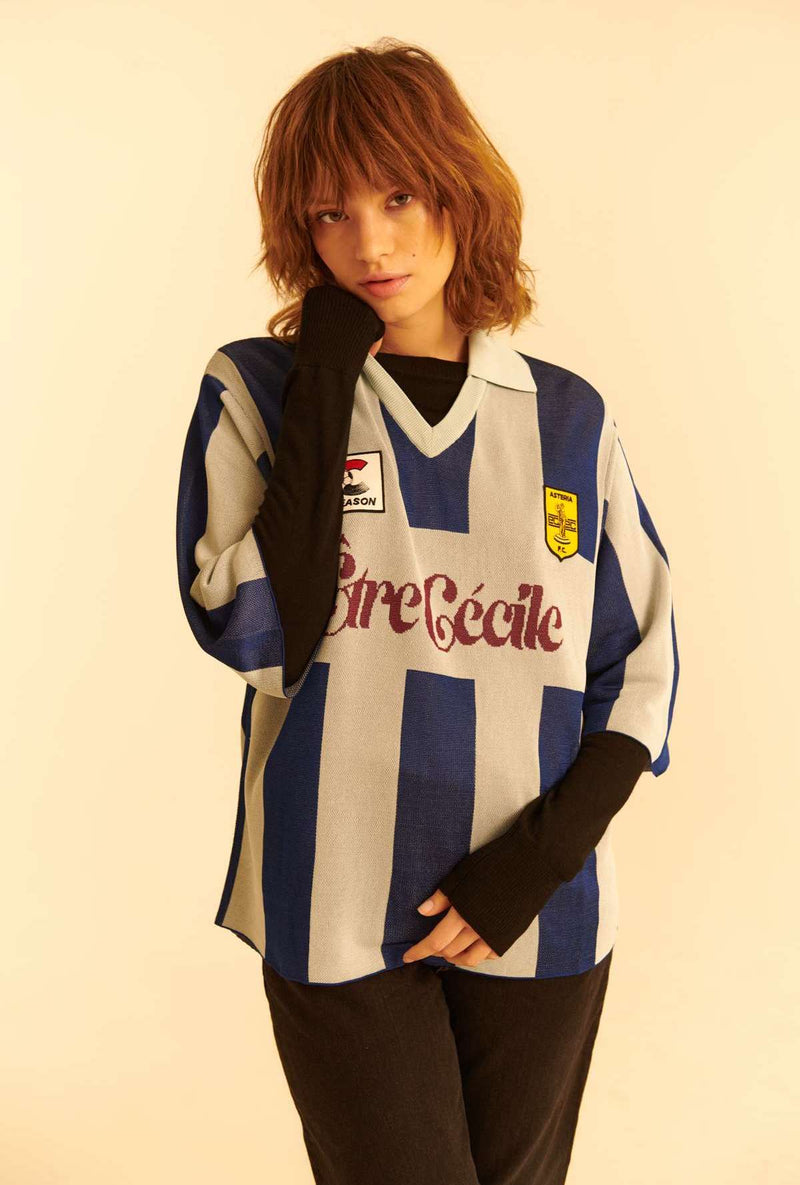 Etre Cecile Swirl Knitted Football Jersey