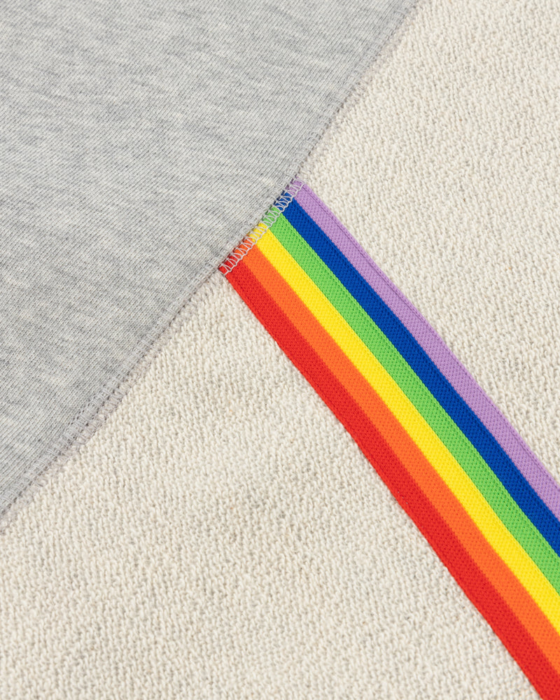 Rainbow Rib Cropped Deconstructed Sweatshirt