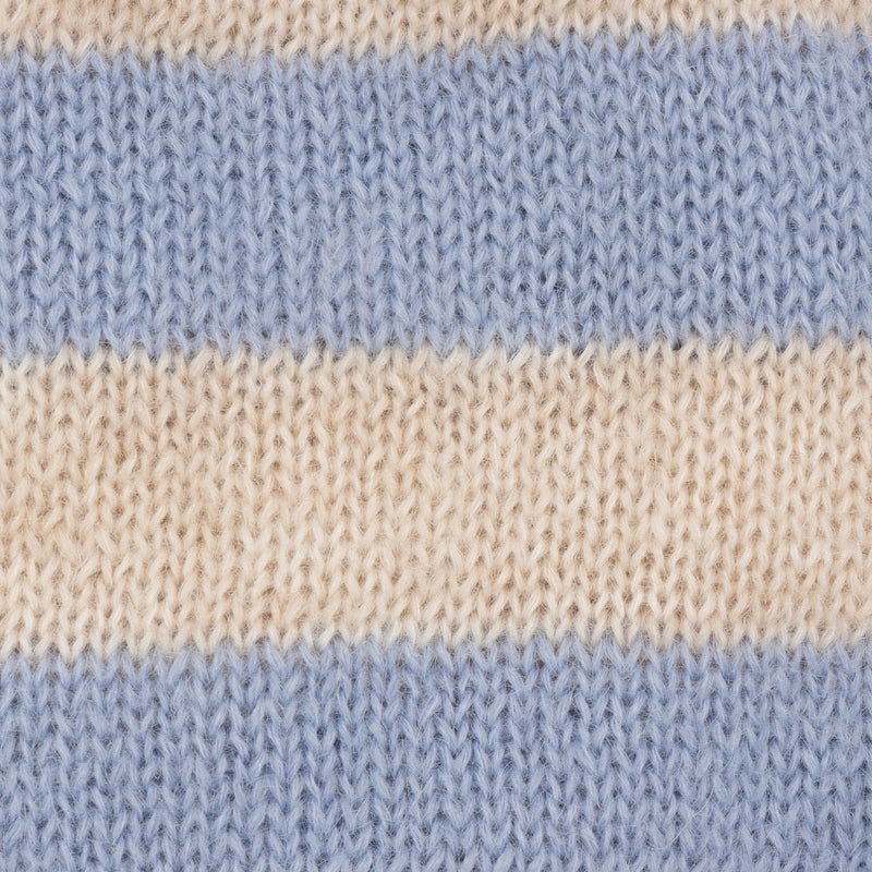 Striped Boxy Mohair Blend Knit