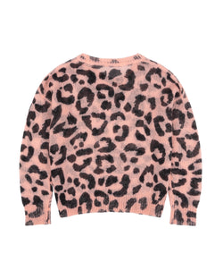 Leopard Mohair Blend Boxy Knit