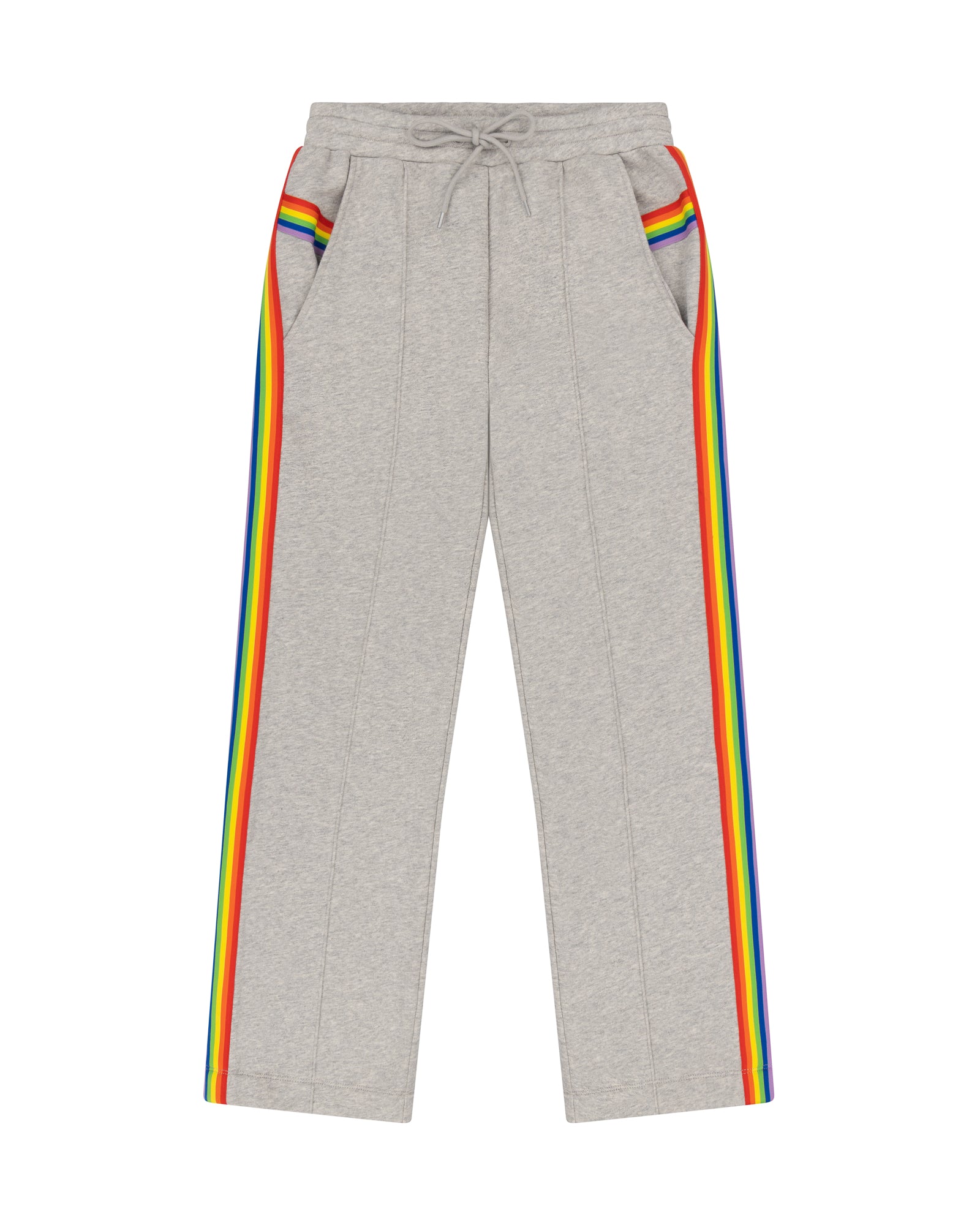 Rainbow Rib Stripe Retro Track Pants