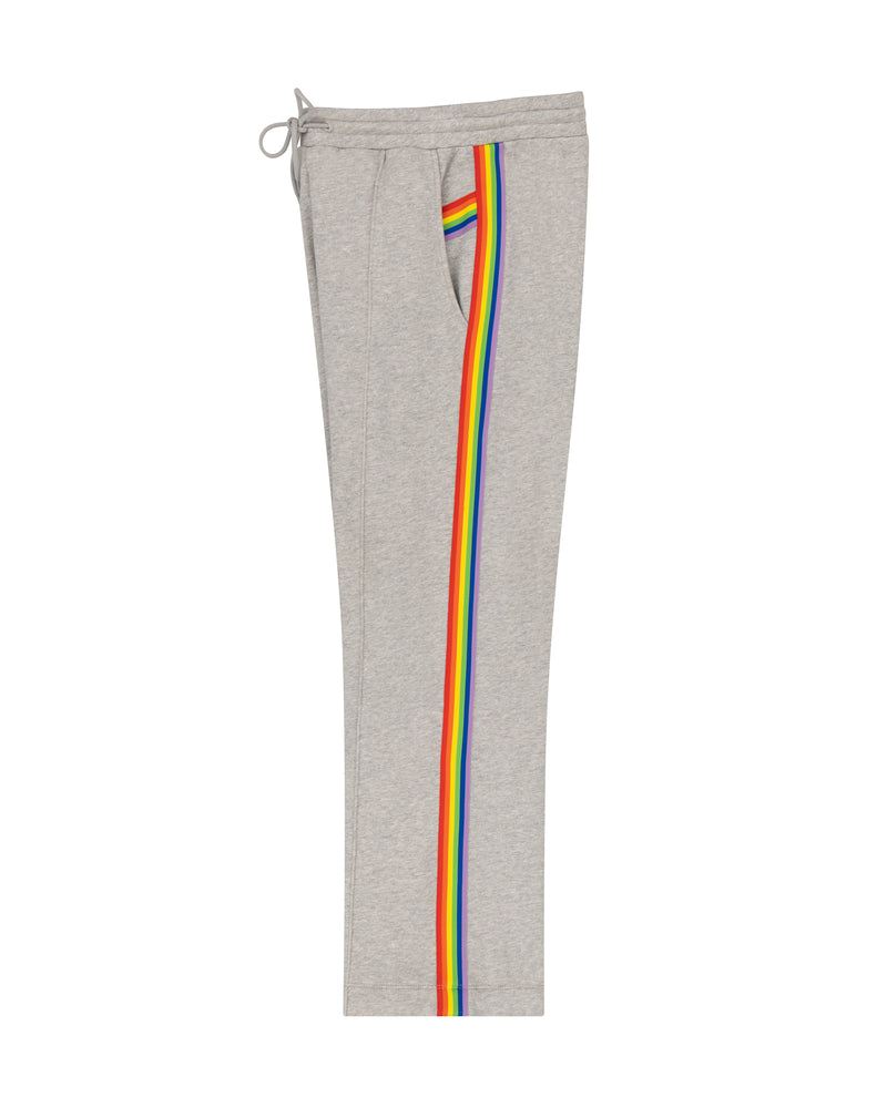 Rainbow Rib Stripe Retro Track Pants
