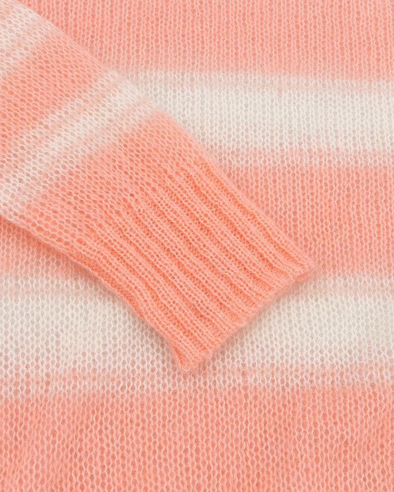 Striped Mohair Blend Boxy Knit